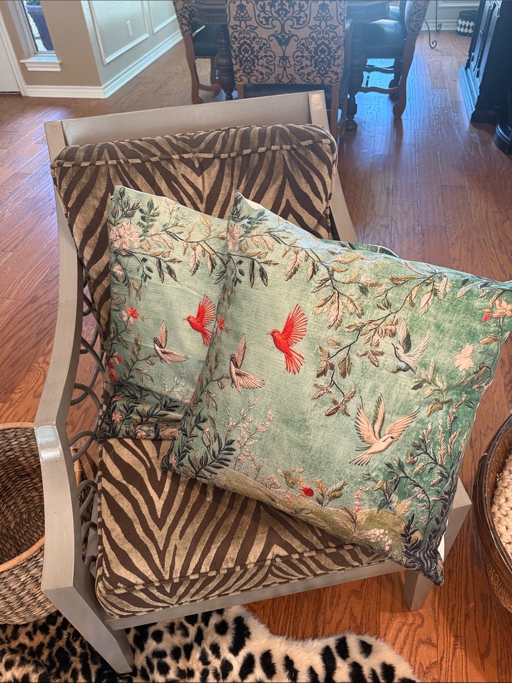 Source Unknown Mint Green Bird-Print Decorative Pillow Pair